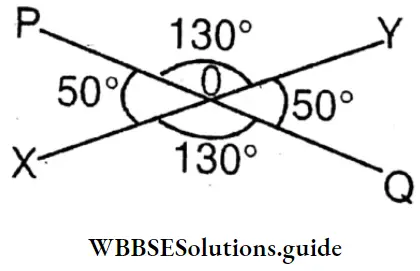 WBBSE Solutions For Class 8 Chapter 7 Concept Of Vertically Opposite Angles Stright Line PQ And XY